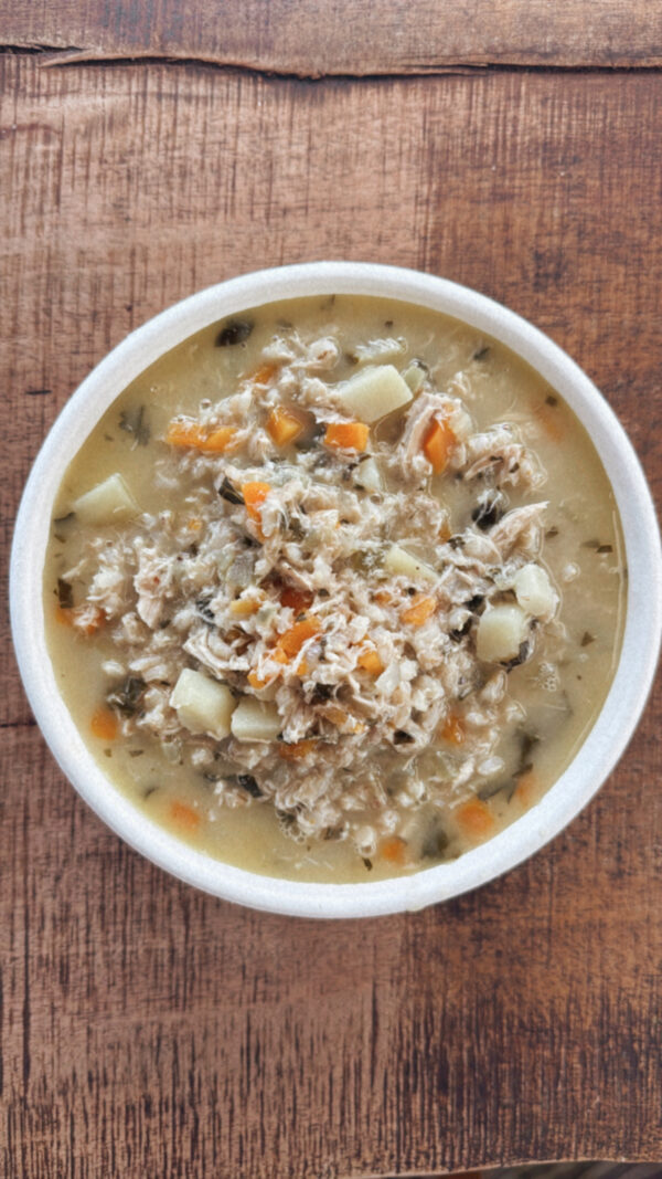 Chicken, Pearl Barley, Ginger & Veggie Soup  1L